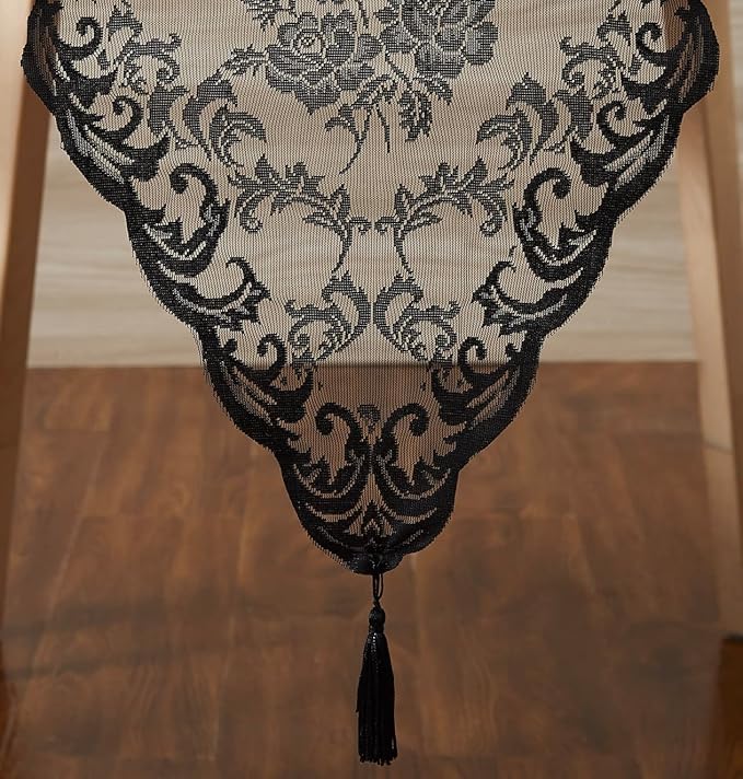 LinenZone Black Table Runner - Image 3