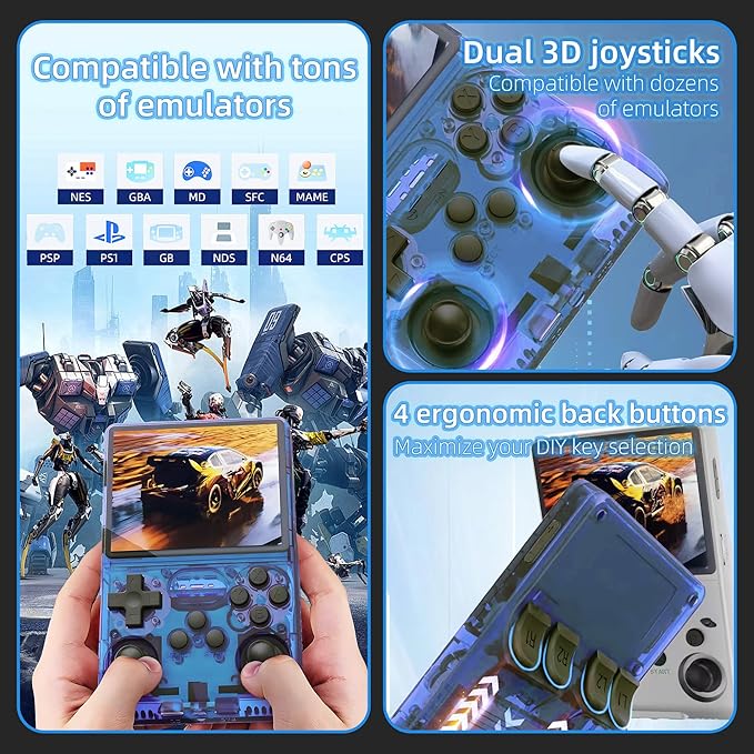 R40S PRO Retro Gaming Console, 30000+ HD Games Handheld Game Console, 3800mAh - Image 3
