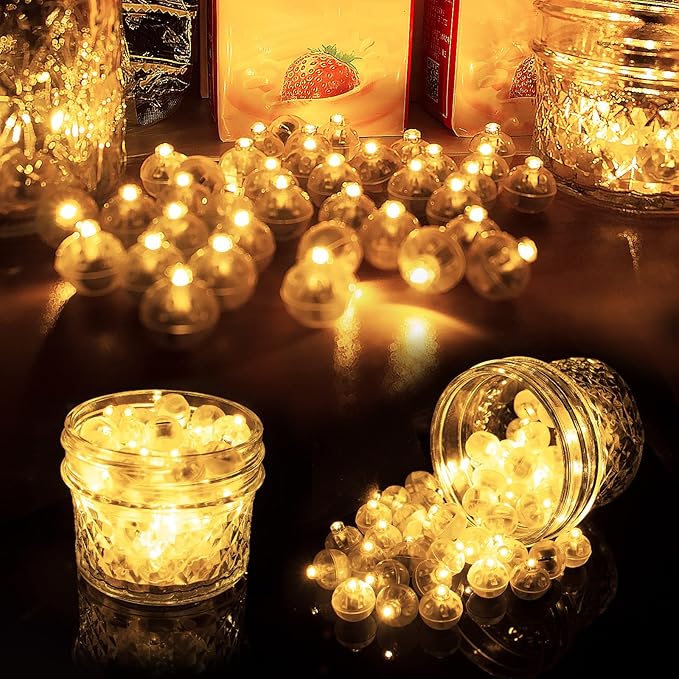 Aogist 100pcs Warm White Balloon Light, Long Standby Time Waterproof Mini Ball - Image 3
