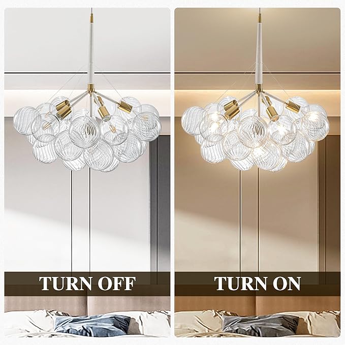 Mid-Century Bubble Globe Chandelier, Kitchen Island, Dining Room - Image 3