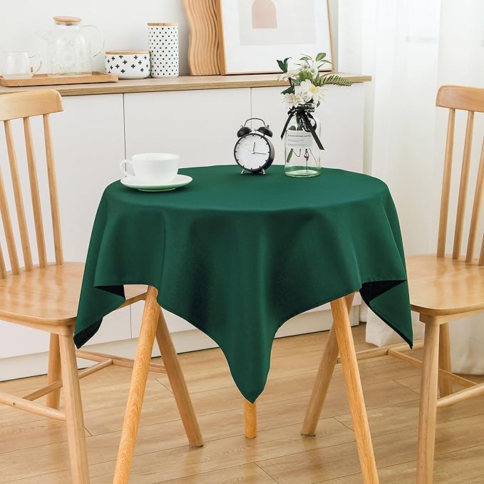 2 Pack Small Square Green Tablecloth 36X36 Inch, Scratch Resistant, Stain - Image 8