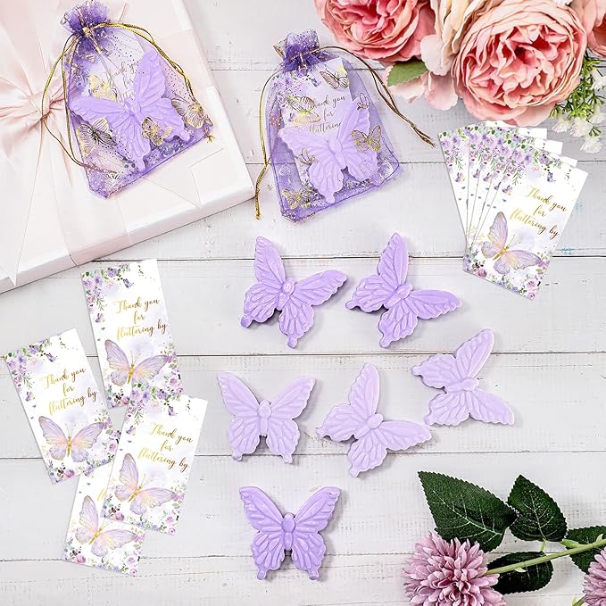 Dunzy 30 Sets Butterfly Theme Baby Shower Favors - Image 5