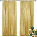 Gold Sequin Backdrop Curtain 2 Panels 2FTx8FT Glitter Photography Backdrop by Unknown