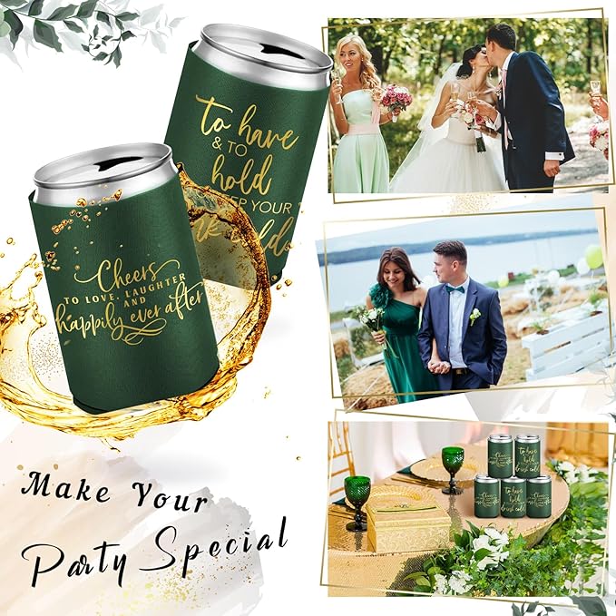 50 Pieces Wedding Can Cooler Bulk Engagement Party Favors - Image 5