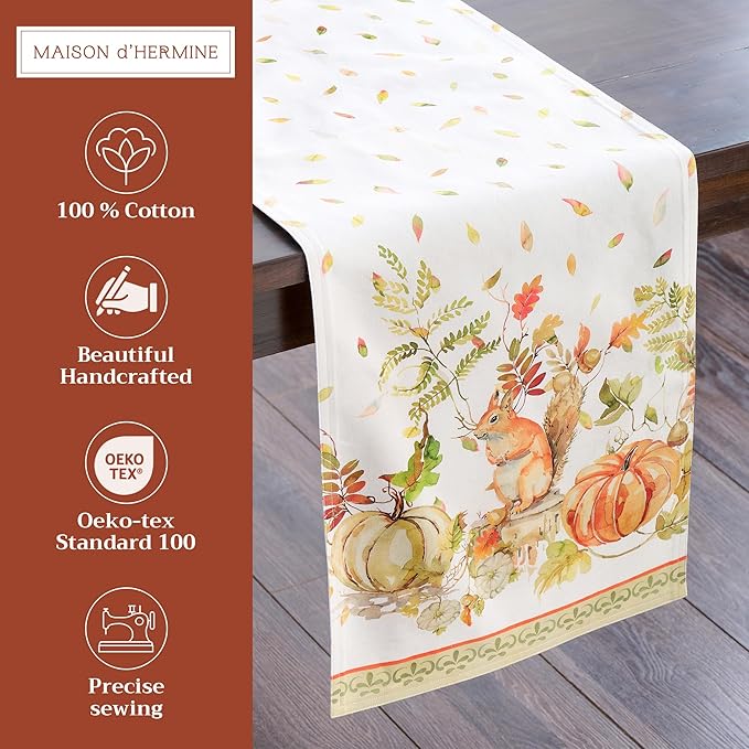 Maison d' Hermine Table Runner 100% Cotton Double Layer Table Runners 72 inches - Image 2