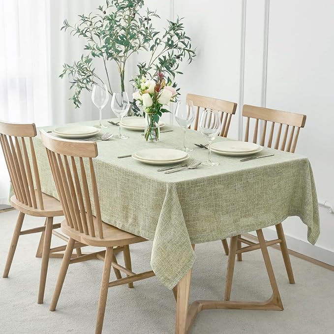maxmill Flaxy Faux Linen Tablecloth by maxmill