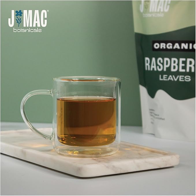 J Mac Botanicals, Organic Red Raspberry Leaf, Herbal tea cut & sifted dried leaf - Image 3