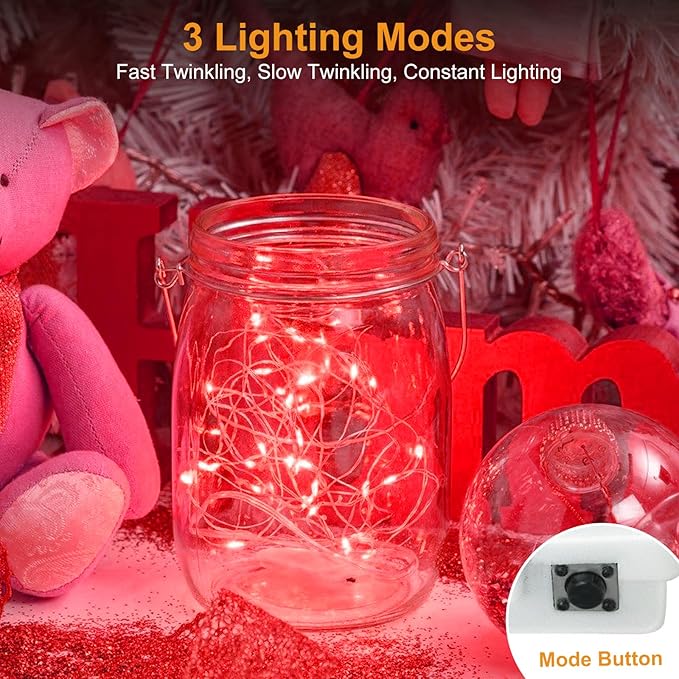 btfarm 30 Pack Fairy Lights Battery Operated, 7ft 20 Led Twinkle Lights String - Image 4