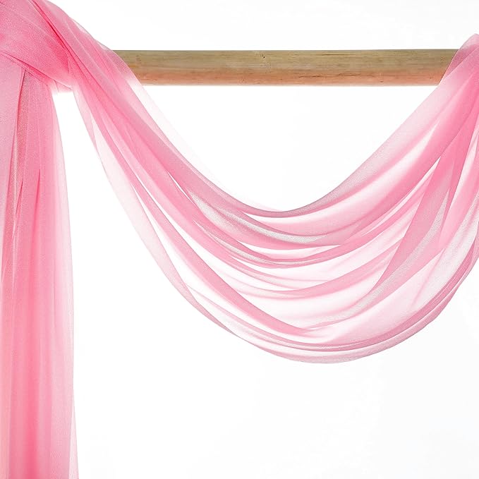 VDS Pack of 1 Panel Wedding Arch Draping Fabric Sheer Chiffon Fabric Drapery - Image 2