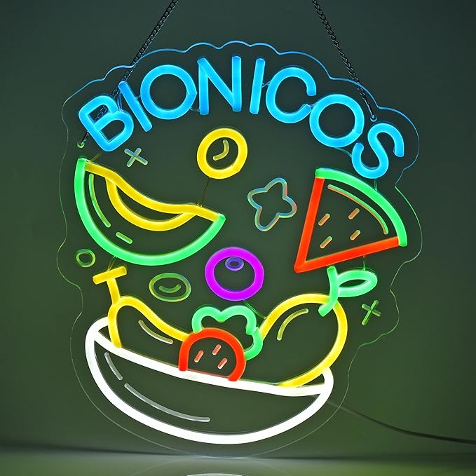 CNBEYOUNG Bionicos Neon Sign, Neon Lights Hanging Wall Art Decoration by CNBEYOUNG