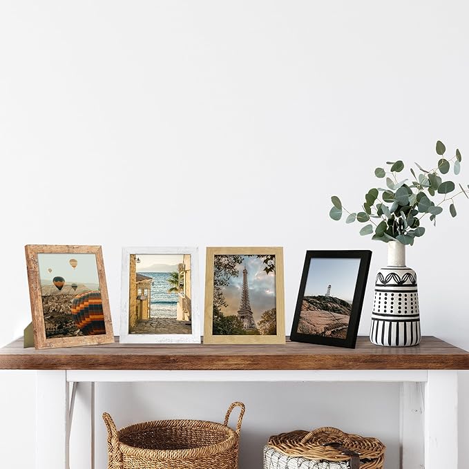 8x10 Picture Frame Set of 4, High Definition Real Glass 8 x 10 Photo Frames - Image 3