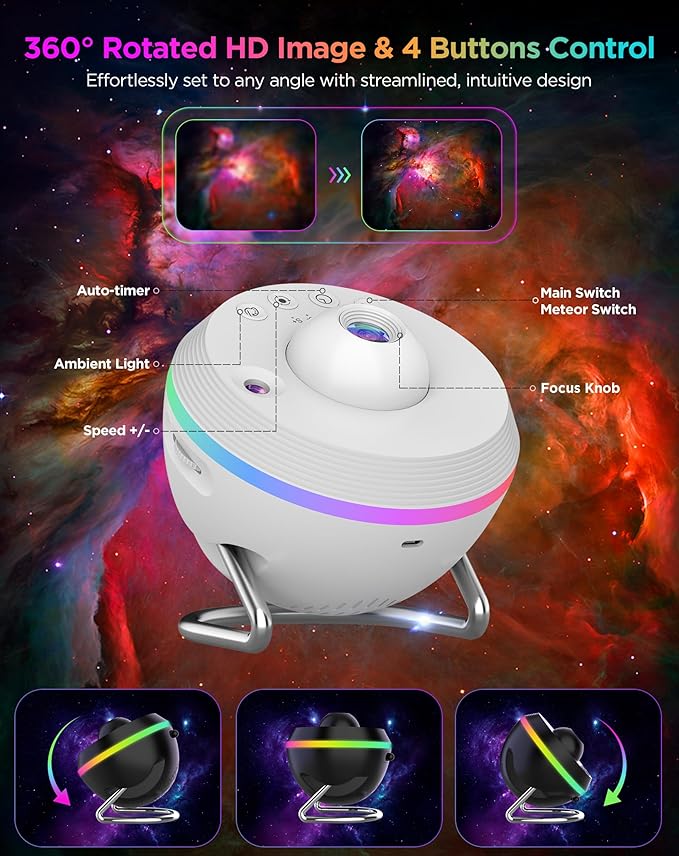Galaxy Projector, 13 in 1 HD Planetarium Galaxy Star Projector - Image 7