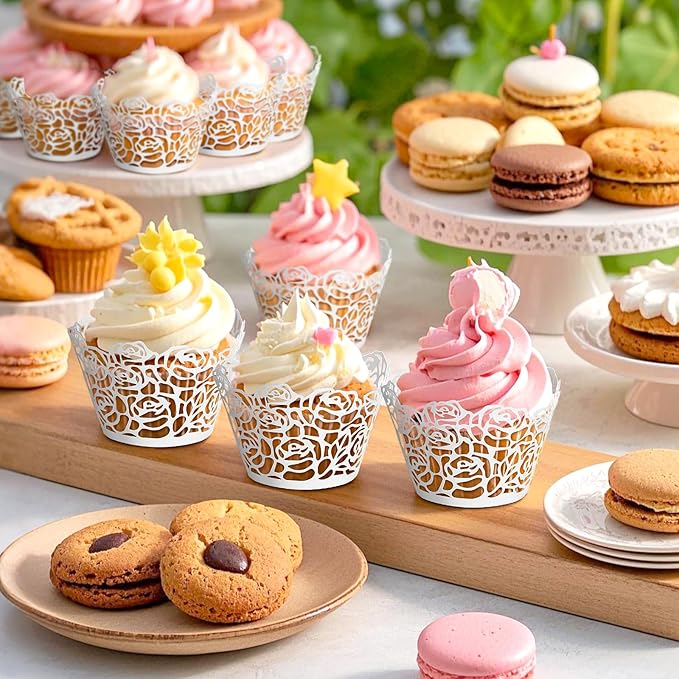 GWHOLE White Cupcake Wrappers - Image 6
