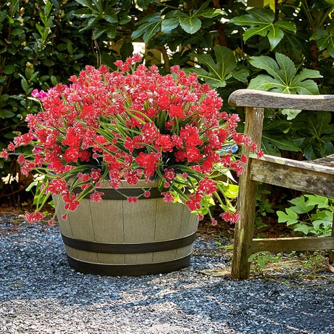 Artificial Flowers Outdoor UV Resistant Fake Plants Indoor Outside Hanging - Image 4