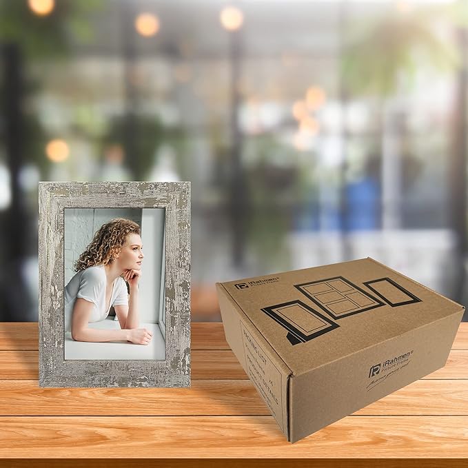 5x7 Picture Frame Set of 4, High Definition Glass Distressed Moss Green Frame - Image 7