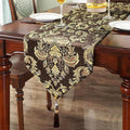 Glittering Colorful Jacquard Table Runner 72 inches Long Chenille and Satin by HeMiaor