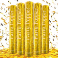 Confetti Cannons Gold | 5-Pack 12-Inch Party Poppers by JOWINER