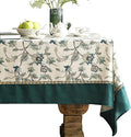 patdrea Designer Green Small Linen Table Cloth by Welcometopatdrea