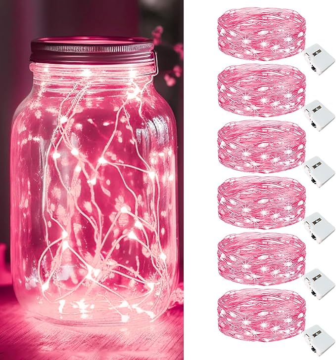 kolpop 6 Pack LED Fairy Lights Battery Operated, Mini Twinkle String Lights by kolpop