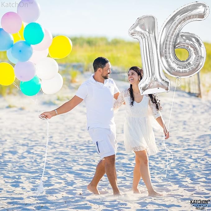 KatchOn, 40 Inch | Happy 16th Birthday Balloons, Sweet 16 Party Decorations - Image 7