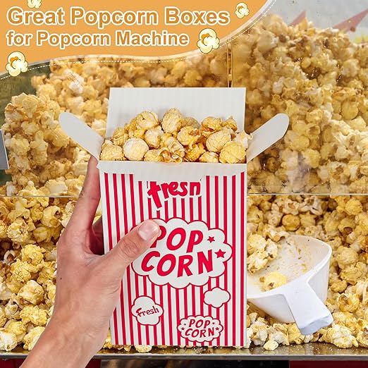 Dualshine 200 Pack Popcorn Boxes, 1.25 oz Paper Popcorn Containers - Image 4