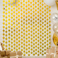 LOLStar 2 Pack Gold Stars Birthday Decorations 3.3X6.6 ft Golden Party Backdrop by LOLSTAR