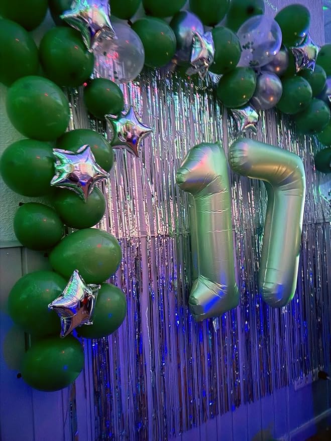 Sage Green Number 7 Birthday Balloon 40 Inch, Digital Balloons - Image 5