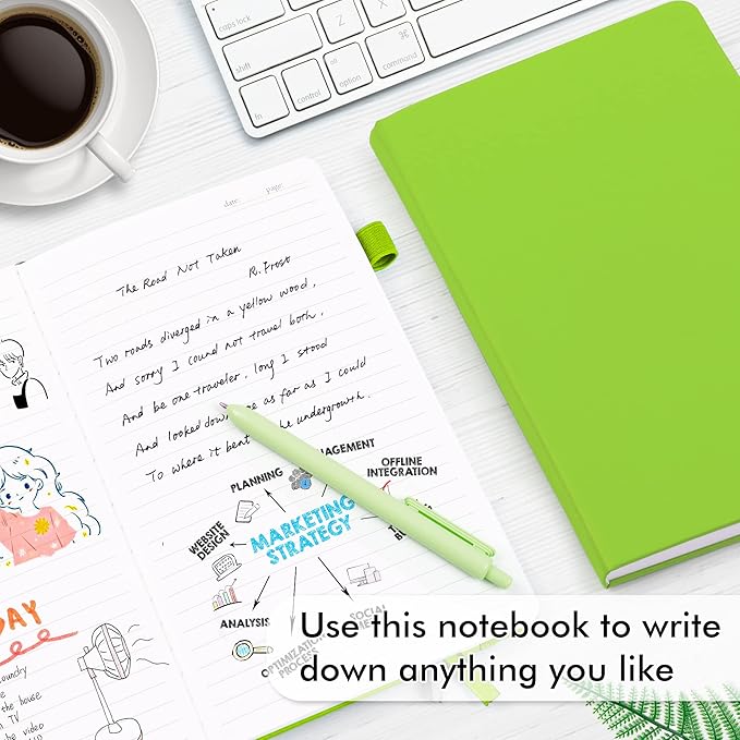 feela 5 Pack Notebooks Journals Bulk, Hardcover Notebook Classic Ruled Lined - Image 4