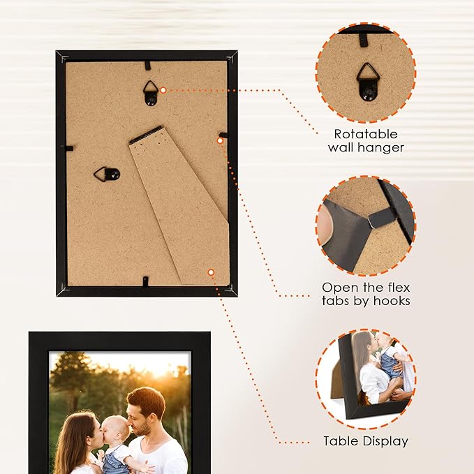 FIXSMITH 4x6 Picture Frame Set of 2, 4x6 Photo Frames - Image 5