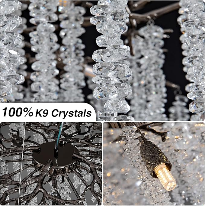YUYI 47.2'' Modern Crystal Chandeliers - Image 5