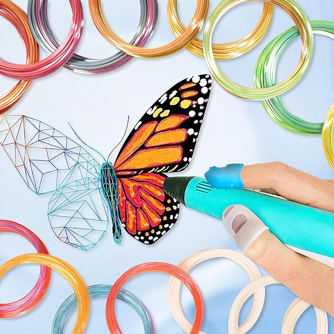 MIKA3D 5 Colors 3D Printing Pen Filament Refill, Each 10m, One Glowing in Dark - Image 4