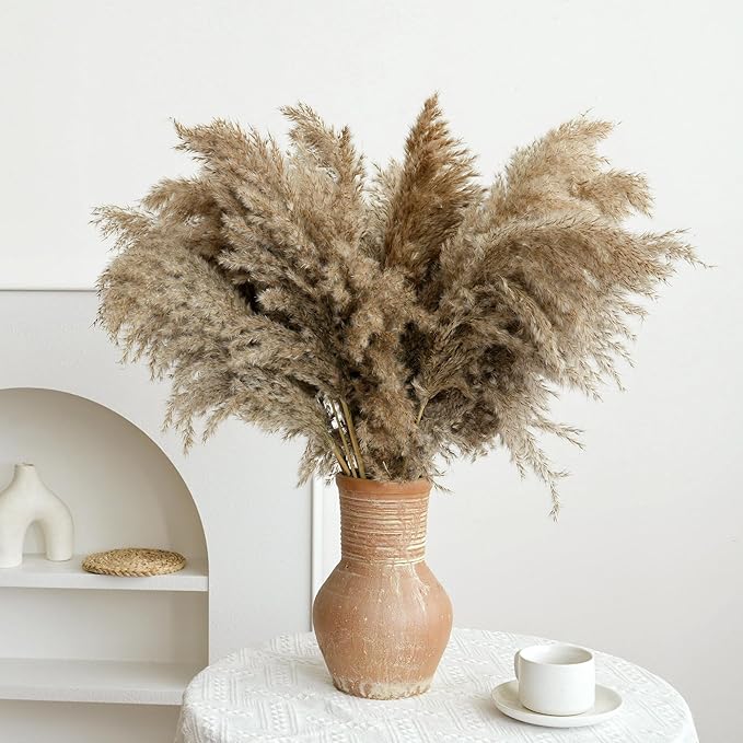 30-inch Tall Nature Pampas Grass Bouquet Decor by Unknown