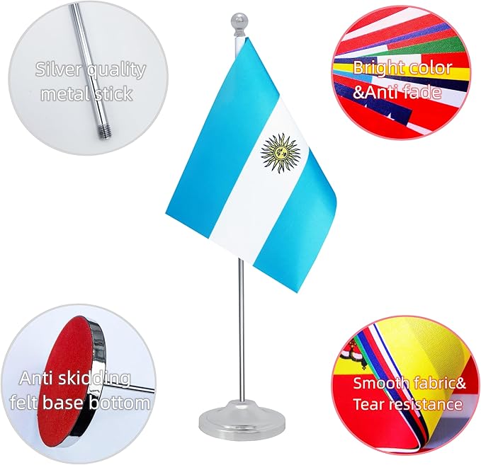 Argentina Desk Flag, Argentinian Table Office Flag - Image 3