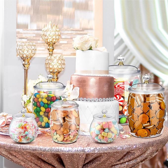Nuogo 6 Pcs Plastic Candy and Cookie Jar - Image 3
