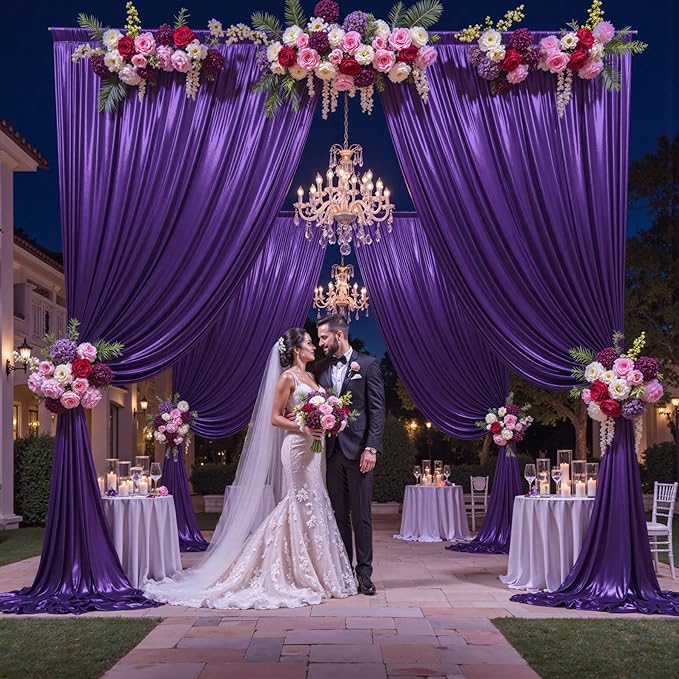 20ftx10ft Purple Sequin Backdrop Curtain Panels - Image 7