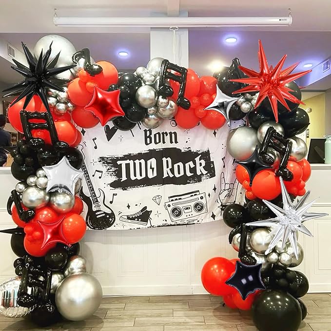 Star Balloons, 22in Red Black and Silver Star Balloons Foil 10in 4-Pointed & - Image 5