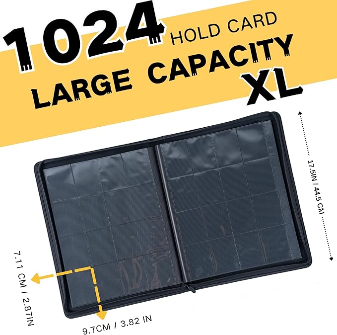 1000+ Pockets Trading Card Binder, 16-Pocket Card Ablum Compatible - Image 3