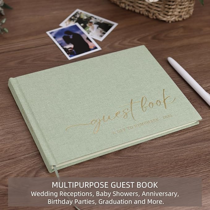 Elegant Guest Book for Wedding Reception, Beautiful Guestbook for Baby Shower - Image 7