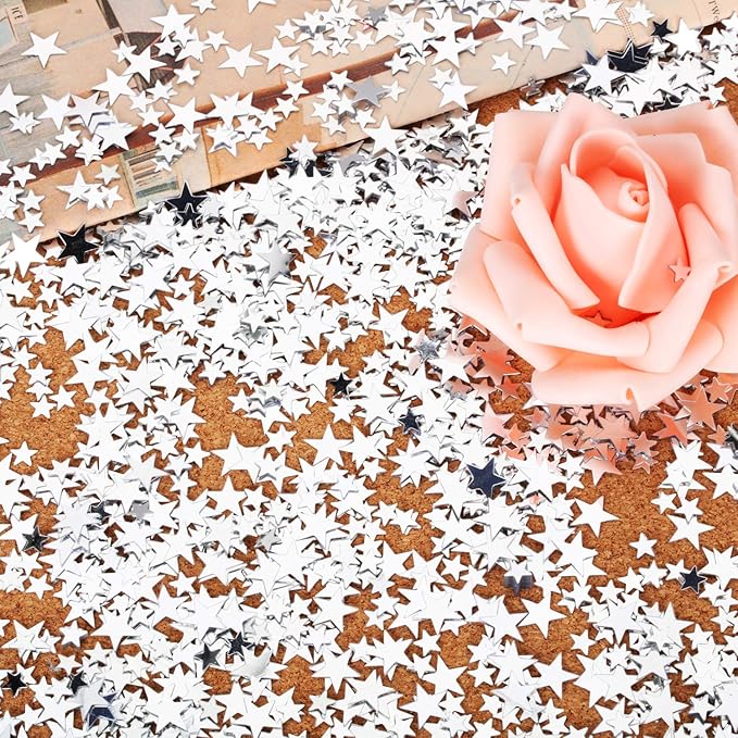 Hestya 60g Star Confetti Glitter Table Confetti Metallic Foil Stars - Image 7