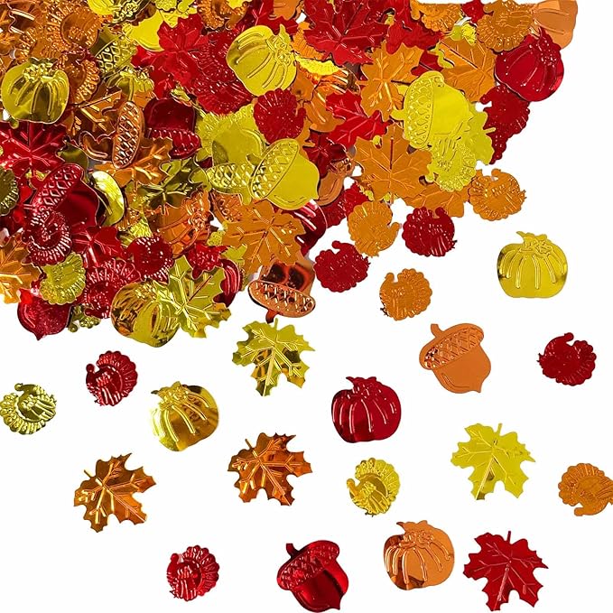Fall Confetti - Thanksgiving Decorations, Thanksgiving Maple Leaves, Pinecones by Unknown