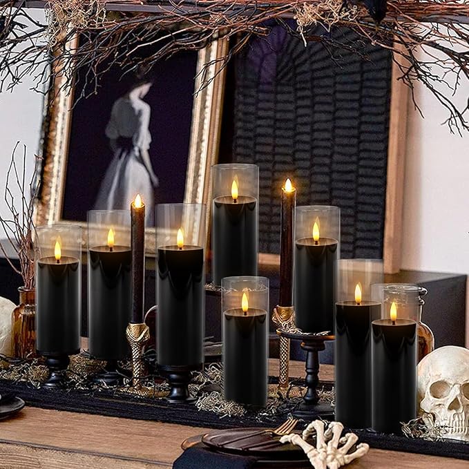 24Pack Black Flickering Flameless LED Candles - Image 8