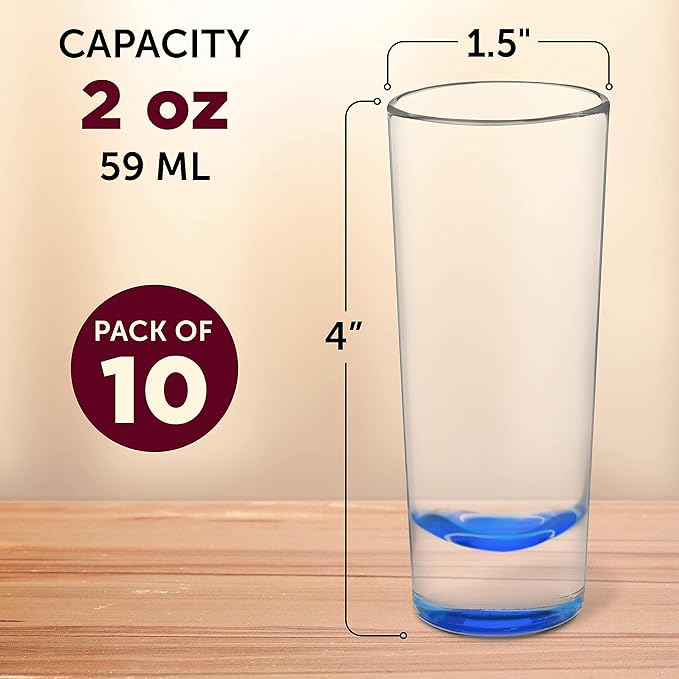 DISCOUNT PROMOS Cordial Shooter Shot Glasses 2 oz. Set of 10, Bulk Pack - Image 5