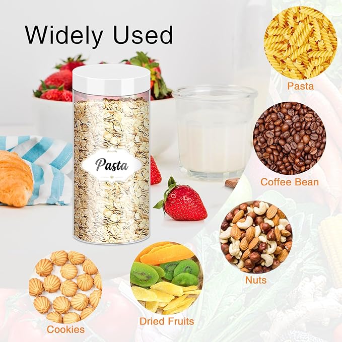 24 Pcs Plastic Jars, 16 OZ Plastic Jars - Image 4