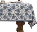 patdrea Designer Vintage Blue Floral Tablecloth by Welcometopatdrea