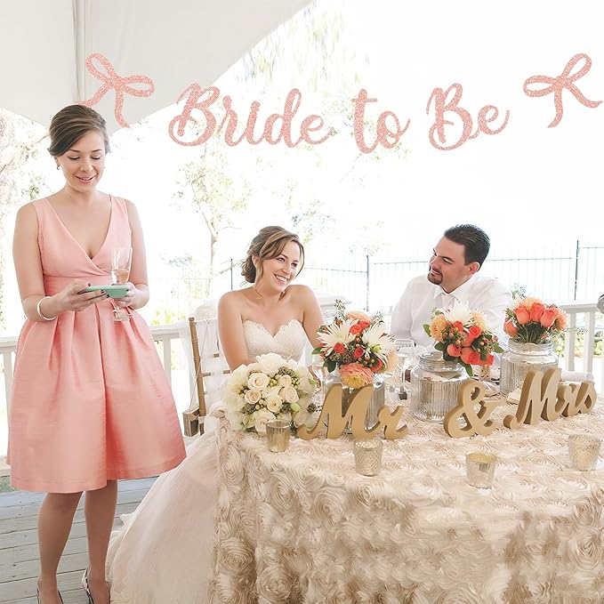 Bride to Be Banner, Rose Gold Bride to Be - Image 5