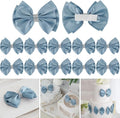 Satin Bows 4'' Premade Dusty Blue Ribbon Bow, Wrapping Bows by LiBongTa