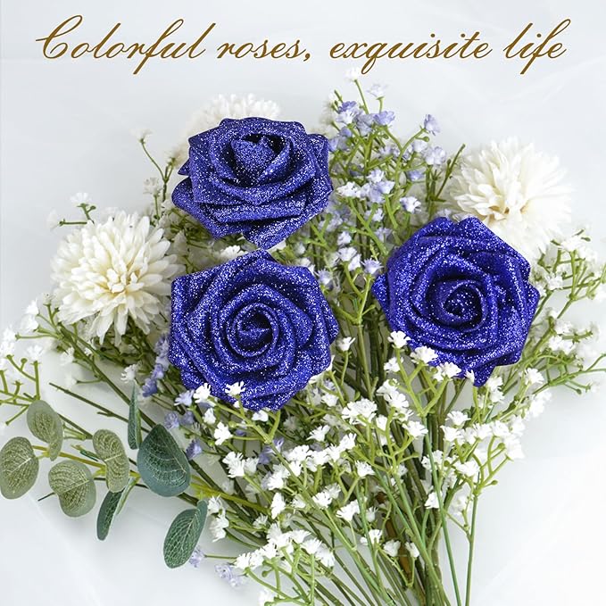 BLEUM CADE 36Pcs Artificial Flowers Fake Roses - Image 6