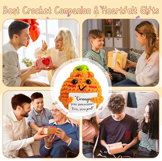 Emotional Support Crochet Orange, Lovely Gift - Image 7