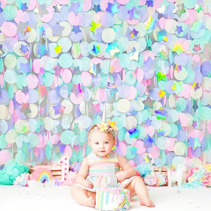 205Ft Pastel Party Decorations Circle Dot Backdrop Streamer Pastel Tissue Paper - Image 4