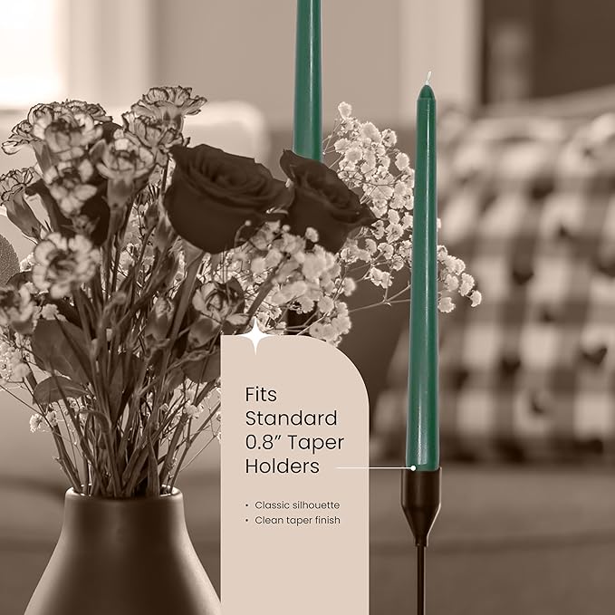 Leor & Lair Green Taper Candles - Image 3